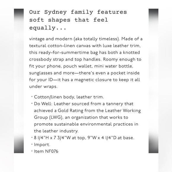 Madewell The Sydney Crossbody Bag Cotton-Linen Edition - Picture 5 of 9